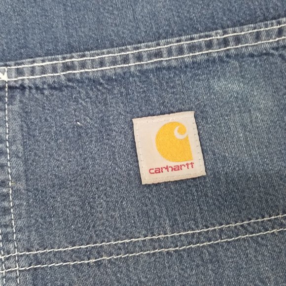 2 of Carhartt 382-83 Dungaree Carpenter Work Pants Denim Jeans Size 40x34 - Picture 4 of 6